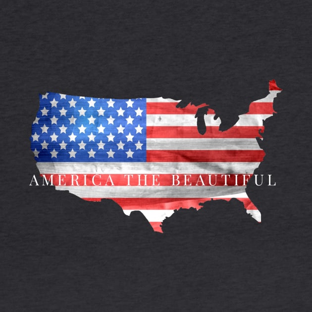 America the Beautiful Distressed Flag by 2CreativeNomads